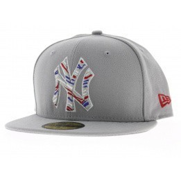 Casquette grise NY zag stitch neygan