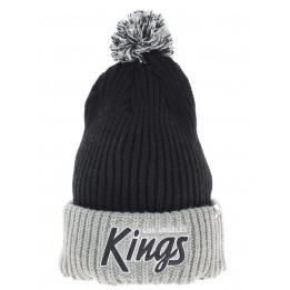 Long black cap with pompom Los Angeles kings Vintage