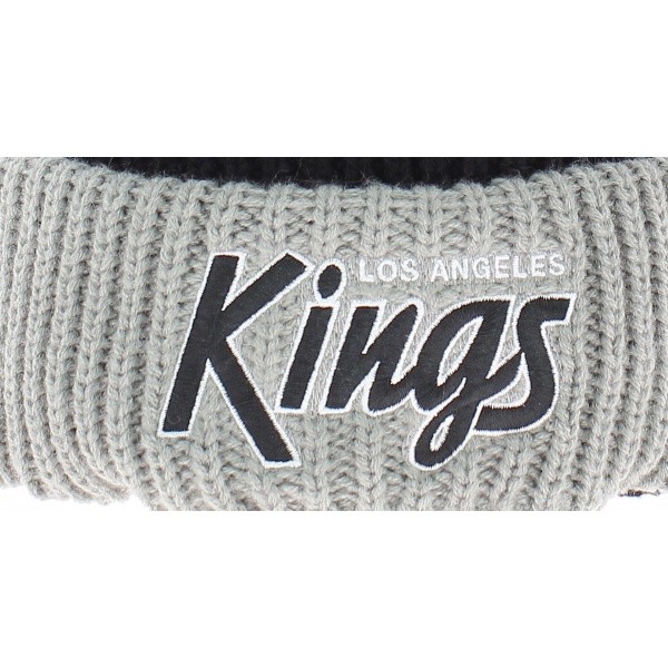 Long black cap with pompom Los Angeles kings Vintage