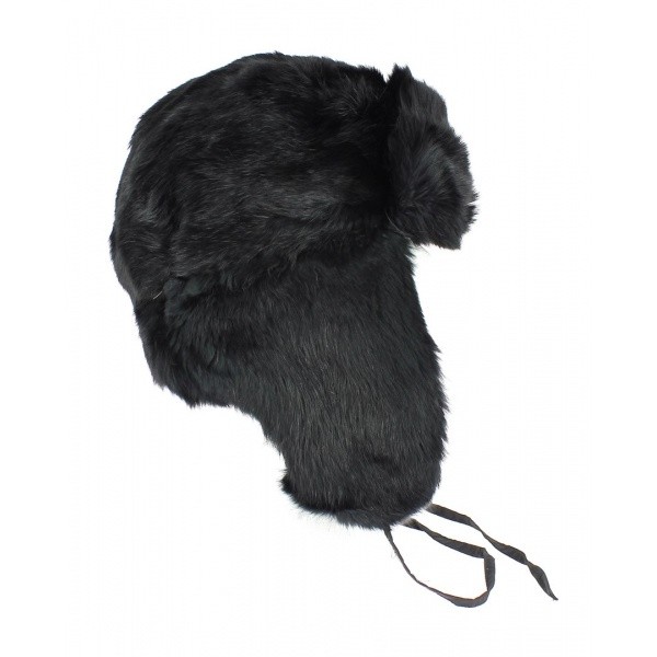 Chapka - Ushanka lapin noir