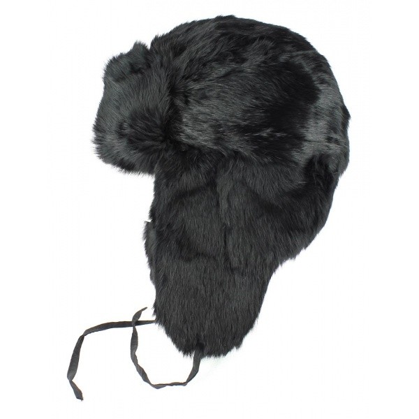 Chapka - Ushanka lapin noir