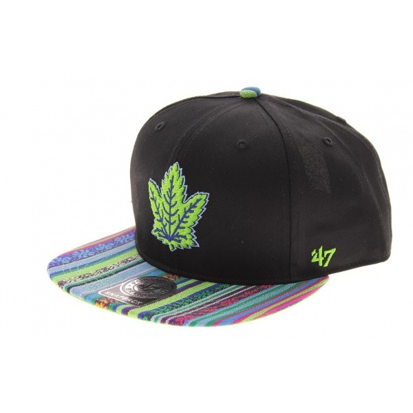 Snapback Toronto Maple Leafs Noir Motif Ethnique - 47