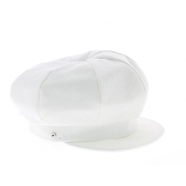 Casquette gavroche - Lin blanc