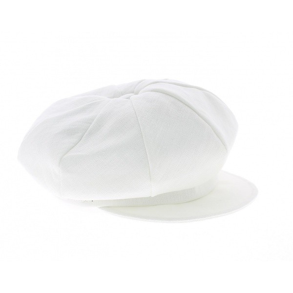 Casquette gavroche - Lin blanc