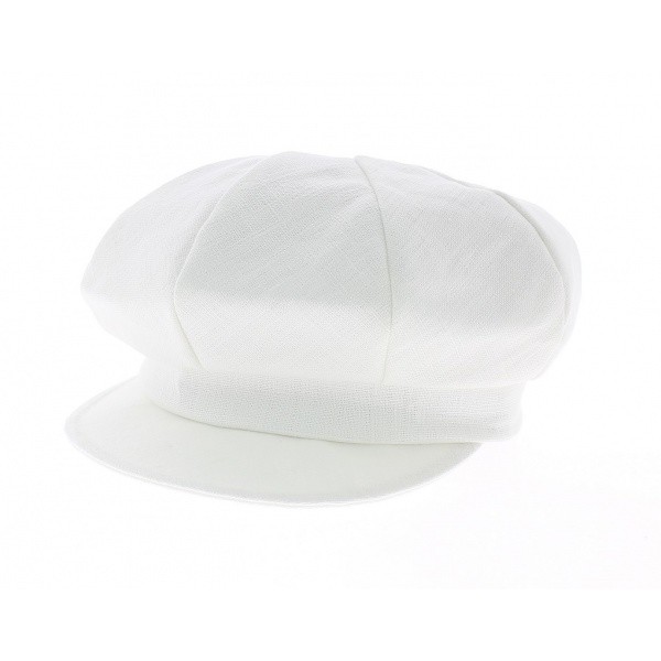 Casquette gavroche - Lin blanc