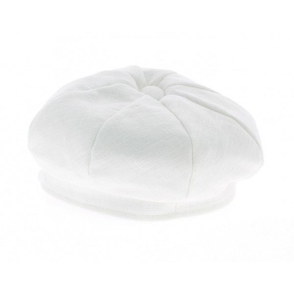 Casquette gavroche - Lin blanc