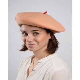 French beret - peach beret