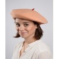 French beret - peach beret