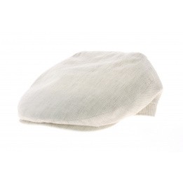 Flat cap in fancy linen