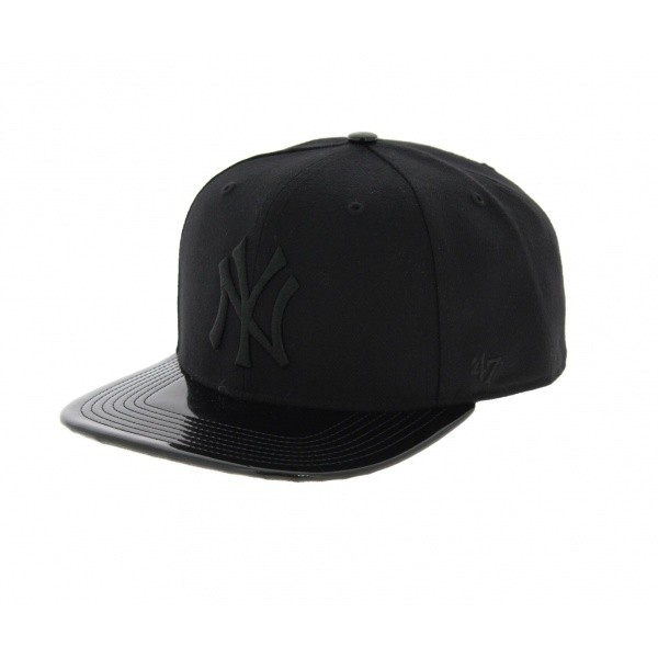 Casquette NY noire simili cuir - 47 Brand