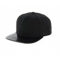 Casquette NY noire simili cuir - 47 Brand