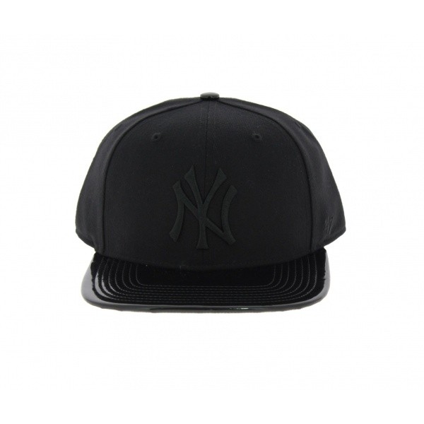 Casquette NY noire simili cuir - 47 Brand