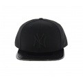 NY cap black imitation leather - 47 Brand