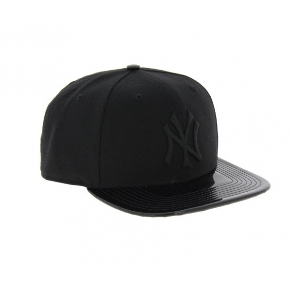 NY cap black imitation leather - 47 Brand