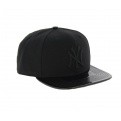 Casquette NY noire simili cuir - 47 Brand