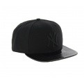 NY cap black imitation leather - 47 Brand