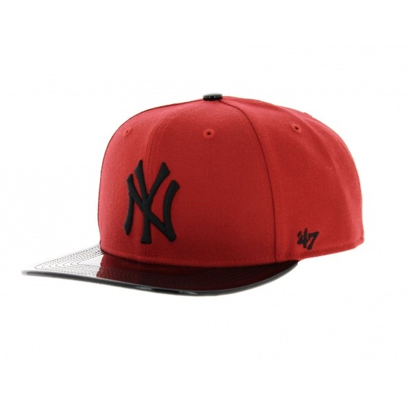 Red and black NY cap - 47 Brand