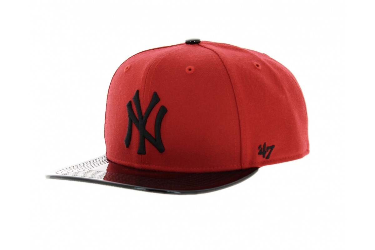 Red and black NY cap - 47 Brand