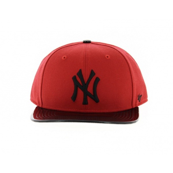 Red and black NY cap - 47 Brand