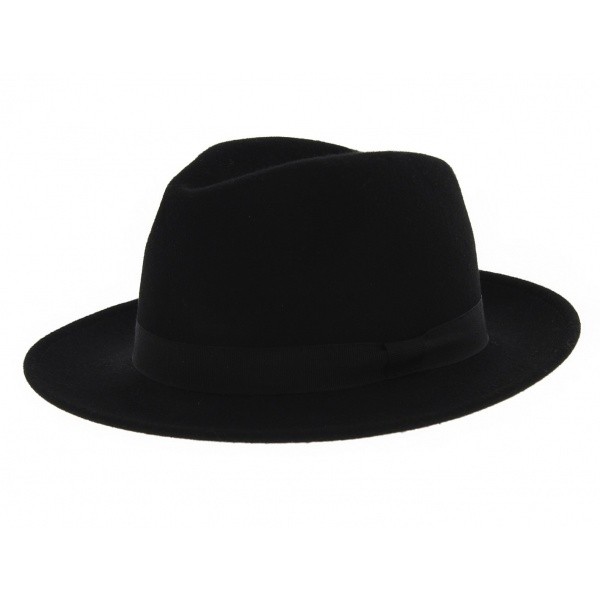 Fedora Hats Wool Felt Black 