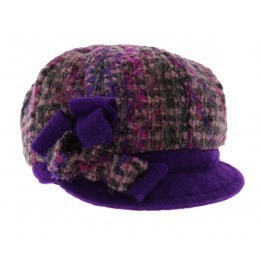 Casquette Gavroche Loreena Violet Laine - traclet