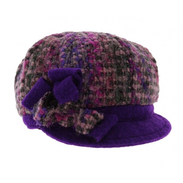 Cap Gavroche Loreena Violet Wool - traclet