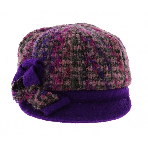 Cap Gavroche Loreena Violet Wool - traclet