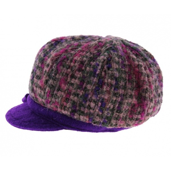 Cap Gavroche Loreena Violet Wool - traclet