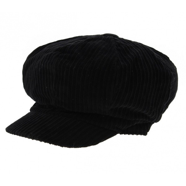 Casquette gavroche velours Noir - Traclet