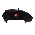 Official beret XV of France Black wool Coq embroidered - Laulhère 