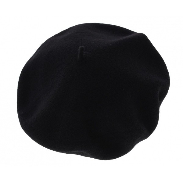 Official beret XV of France Black wool Coq embroidered - Laulhère 