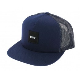 Trucker Box Cap Blue-Navy Logo - HUF