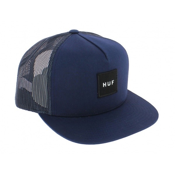 Casquette Trucker Box Logo Bleu-Marine - HUF