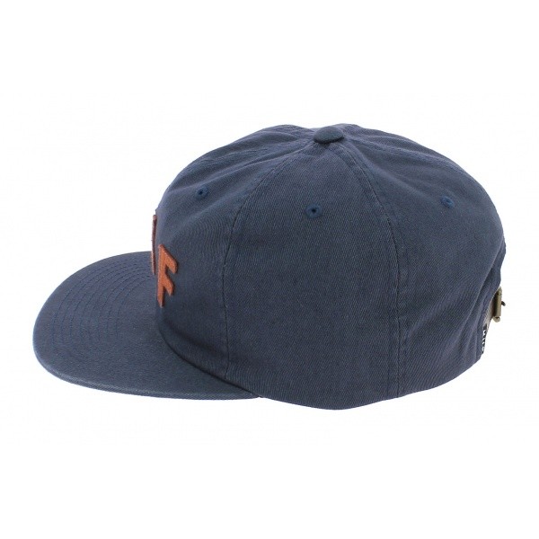 Blue Cotton Strapback Shortstop Cap - HUF