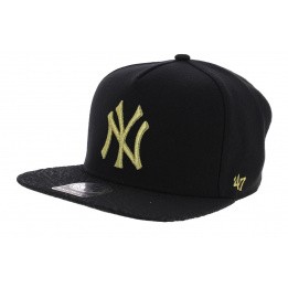 Snapback Cracked Visor NY Yankees Black &amp; Gold - 47 Brand