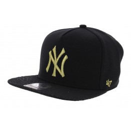 Snapback Visière Craquelée NY Yankees Noir & Or - 47 Brand