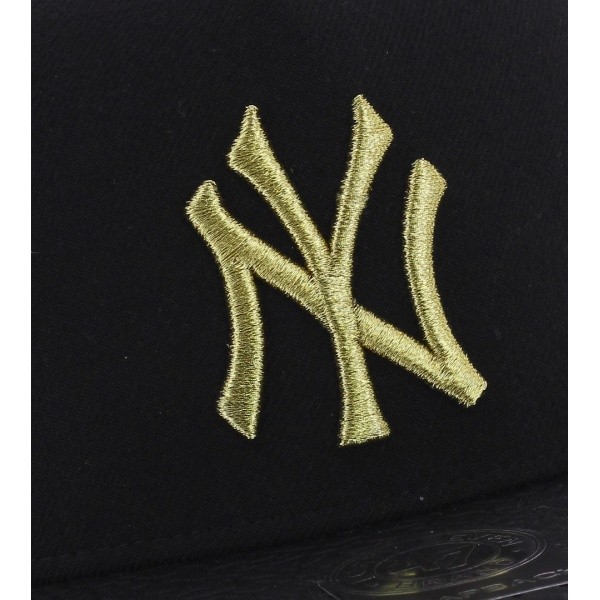 Snapback Cracked Visor NY Yankees Black &amp; Gold - 47 Brand