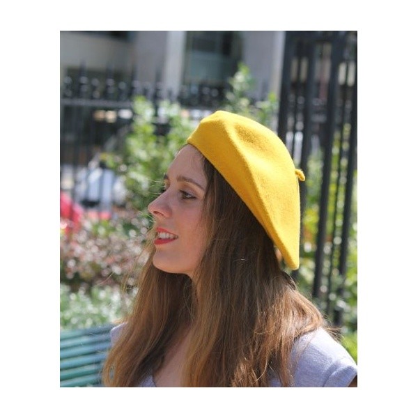 Beret jaune moutarde