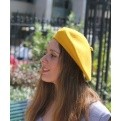 Beret jaune moutarde