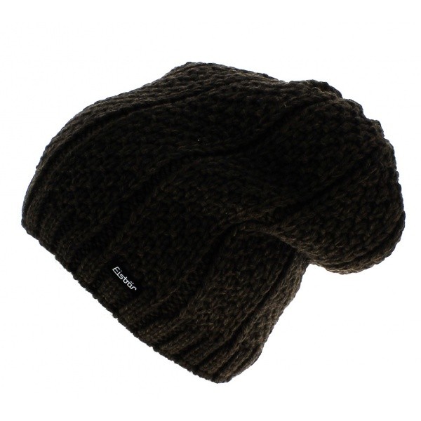 Bonnet basic oversize marron