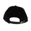 Letterman Curved Peak Black Cap - KING APPAREL