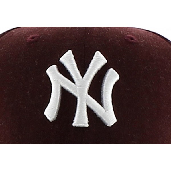 Casquette Baseball NY Yankees-New Era MLB Heather Visor-Bordeaux-Gris  