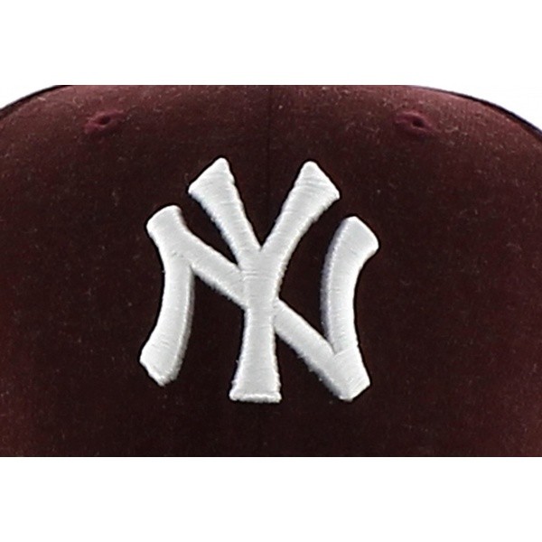 Baseball Cap NY Yankees-New Era MLB Heather Visor-Bordeaux-Gris  