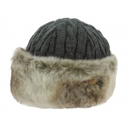 Cable Faux Faux Fur Cap Grey - Barts 