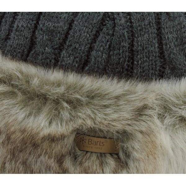 Cable Faux Faux Fur Cap Grey - Barts 