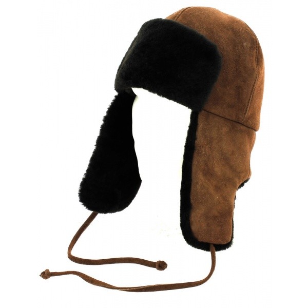 Chapka vraie fourrure Moscou- Gena marron