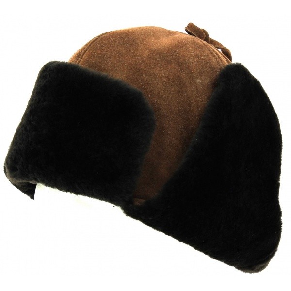 Chapka vraie fourrure Moscou- Gena marron