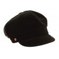 Brown Velvet Gavroche Cap - Mayser