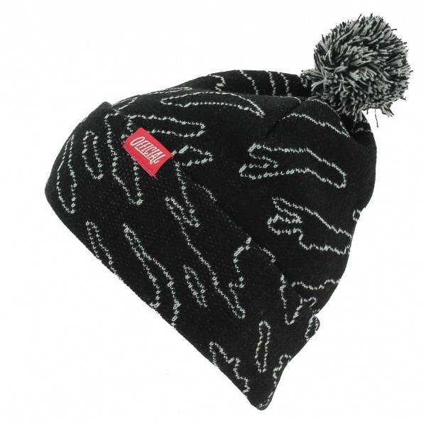 Bonnet Pompon Danamo Acrylique Noir - Official