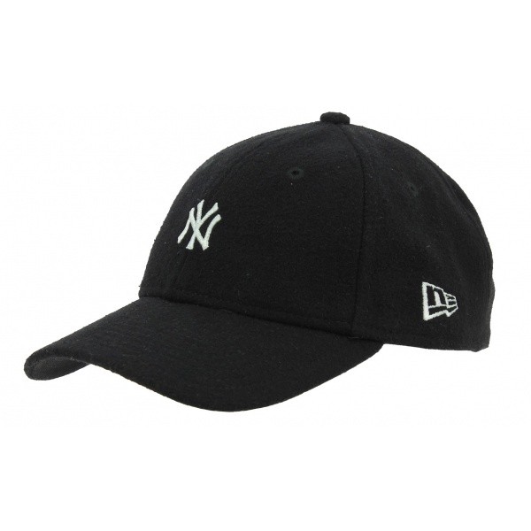 Casquette Strapback Melton Mini Laine Noir - New Era